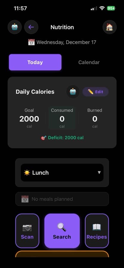 Gymswell nutrition: calories and macros for the day